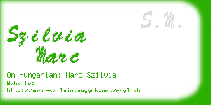 szilvia marc business card